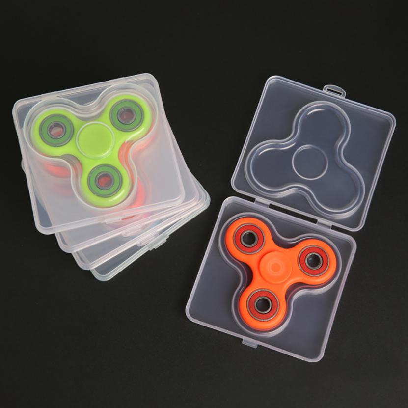 1PC For Fidget Hand Spinner Triangle Finger Toy Focus ADHD Autism Bag Box Case U 